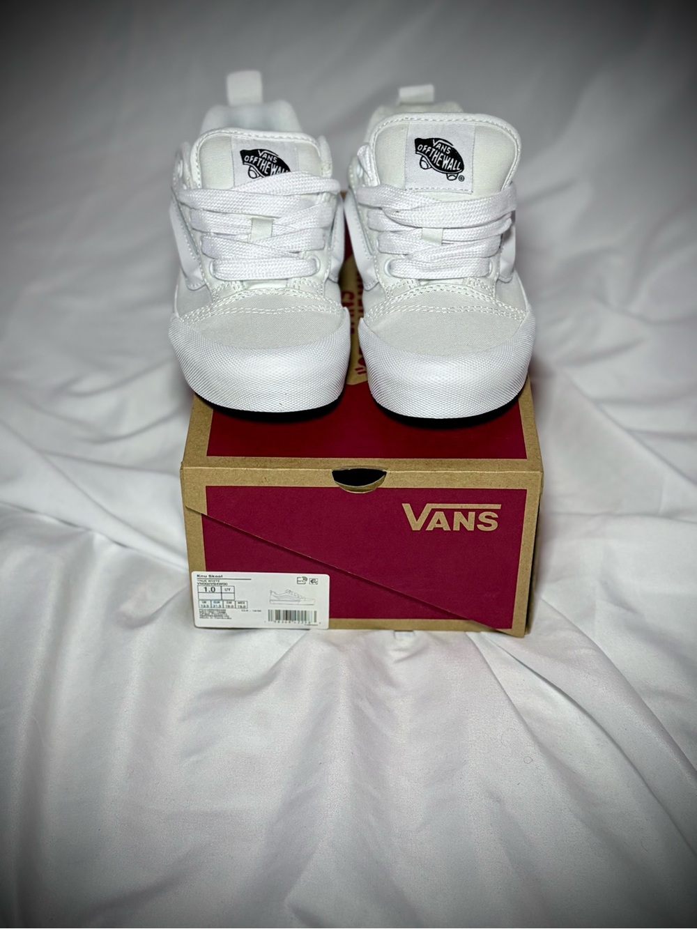 Vans Kids White High-Top Canvas Sneakers